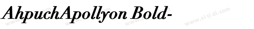 AhpuchApollyon Bold字体转换